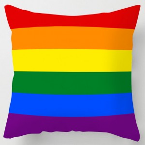Rainbow flag cushion