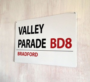 Valley Parade Bradford Street Sign