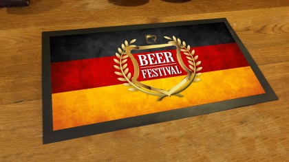 German flag Beer Festival bar runner mat