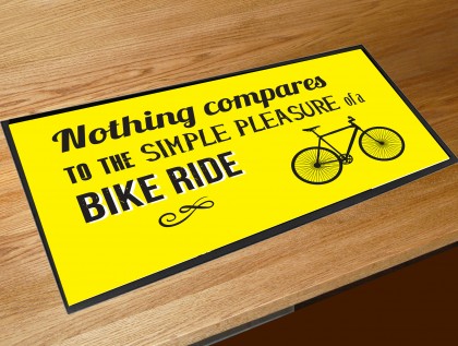 Nothing compares to a bike ride bar runner