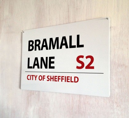 Bramall Lane City of Sheffield Street Sign