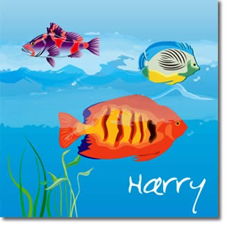 Personalised Fish Childrens Canvas Art
