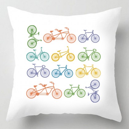 Bicycle illustration cushion
