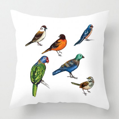 Colourful Birds cushion