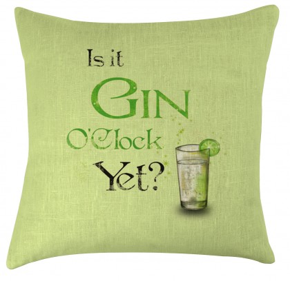 Gin O'clock cushion
