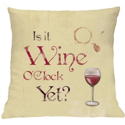 Wine O'clock cushion