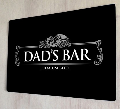 Dad's Bar metal sign