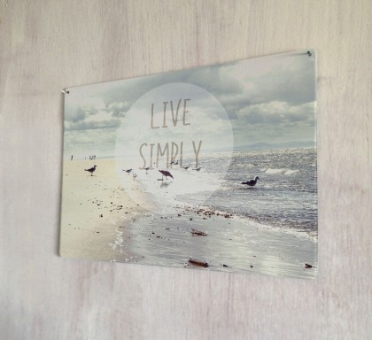 Live Simply quote metal sign