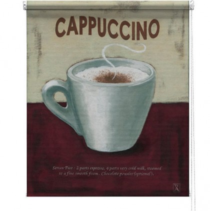 Cappuccino printed blind martin wiscombe