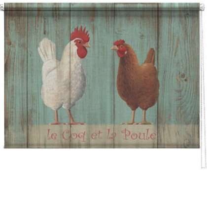 Le Coq poule printed blind martin wiscombe