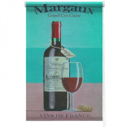 Red WIne printed blind martin wiscombe