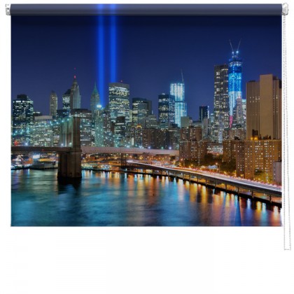 New York Skyline Twin Towers printed blind