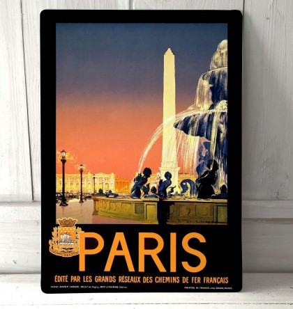 Paris France Vintage Sign