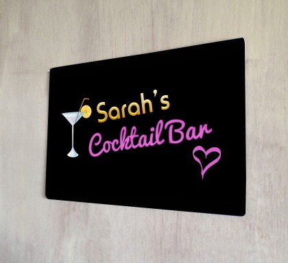 Personalised Cocktail Bar Sign