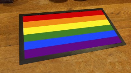 Rainbow flag pub bar runner