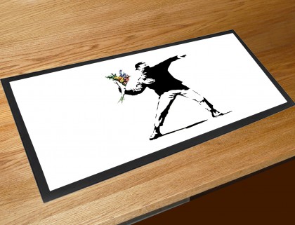 Banksy flower thrower bar runner