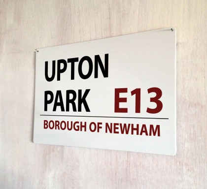 Upton Park West Ham Street Sign