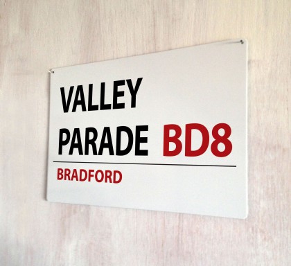 Valley Parade Bradford Street Sign