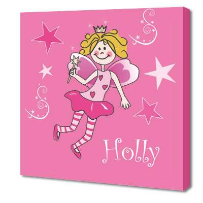 personalised fairy childrens canvas art